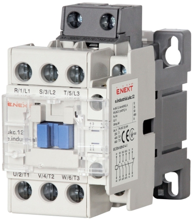 КОНТАКТОР E.INDUSTRIAL.UKC.12.380, 12А, 380V, NO+NC