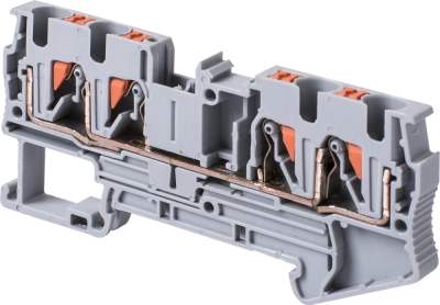 LINE TERMINAL SCREWLESS E.TC.DIN.SPRING.4.2-2 FOR DIN-RAIL