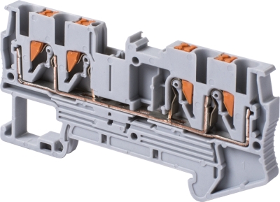 LINE TERMINAL SCREWLESS E.TC.DIN.SPRING.2,5.2-2 FOR DIN-RAIL