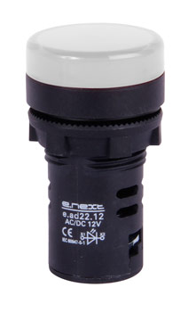 Светлинен индикатор e.AD22-24-white, 22мм, 24V AC/DC, бял