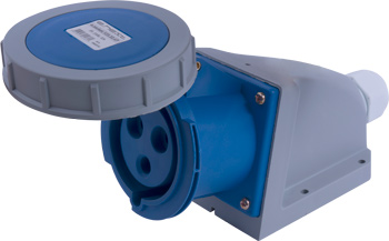 Fixed power socket E.SOCKET.123.32.67, 3P, 230V, 32A, IP67
