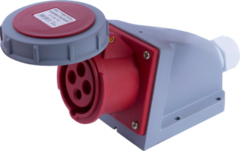 Fixed power socket E.SOCKET.114.16.67, 4P, 400V, 16A, IP67