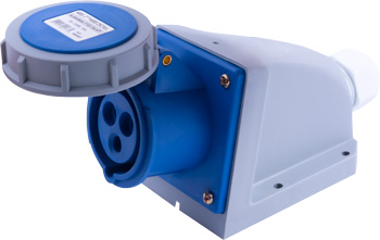 Fixed power socket E.SOCKET.113.16.67, 3P, 230V, 16A, IP67