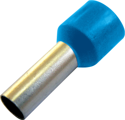 Изолиран втулков кабелен накрайник E.TERMINAL.STAND.E0508 син, 0.5 mm², 100 броя