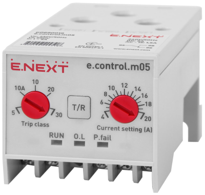 Реле за защита на двигател e.control.m05, 4–20А
