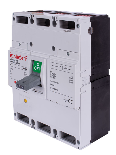 МОЩНОСТНИ АВТОМАТИЧЕН ПРЕКЪСВАЧ E.INDUSTRIAL.UKM.630S.630, 3Р, 630А