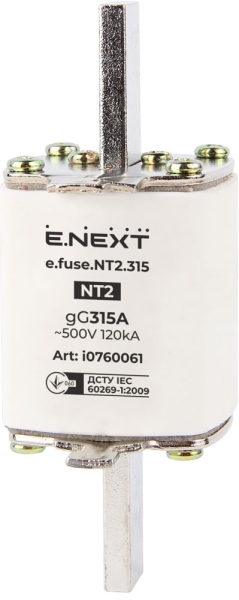  Високомощен предпазител e.fuse.NT2.315, размер 2, 315А, клас gG