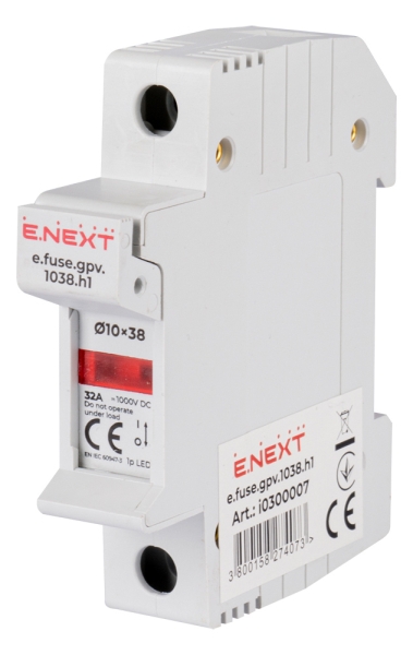 DIN-rail fuse holder E.FUSE GPV 10×38 H1, 1P 32 A
