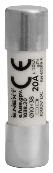 DC (PV) fuse E.FUSE GPV 10×38, 20 A, 1000 VDC