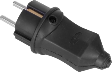 Каучуков щепсел прав e.plug.rubber.028.16, 16 A, със заземяване, E.NEXT