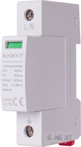 Impulse surge protection device E.PRO.SPD.1B.385 1P E.NEXT