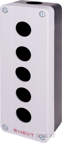 Housing for 5 buttons E.NEXT e.mb.box05 white-black IP40 p0810150