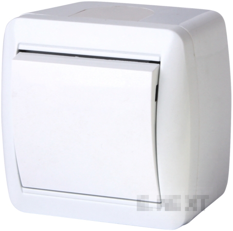 Single-button switch E.NEXT e.aqua.1111.gr IP44 white 10A 230V s035051
