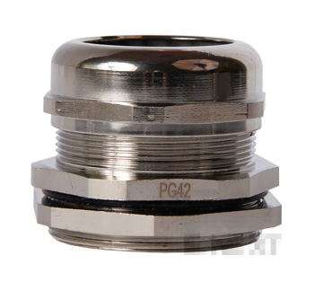 Kabelverschraubung aus Messing PG42, vernickelt, Schutzart IP65, E.NEXT