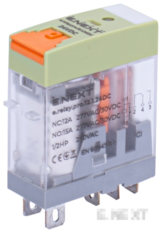 Междинно реле E.NEXT 12A 24V DC 1NO