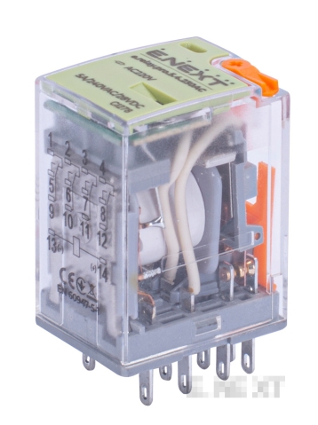 Releu intermediar E.NEXT 5A 230V AC 4CO
