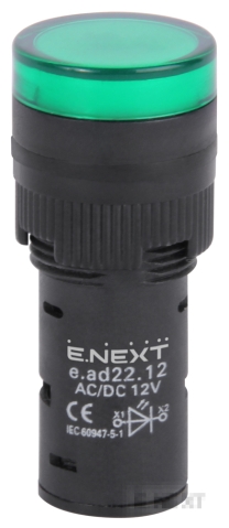 Signallampe Ø22mm grün 230V E.NEXT