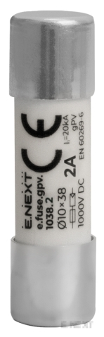 Fuse gPV 10x38 2A 1000V DC e.fuse.gpv.1038.2 E.NEXT