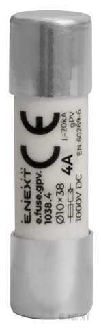 Fuse gPV 10x38 4A 1000V DC e.fuse.gpv.1038.4 E.NEXT