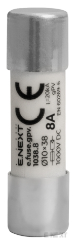Fuse gPV 10x38 8A 1000V DC e.fuse.gpv.1038.8 E.NEXT