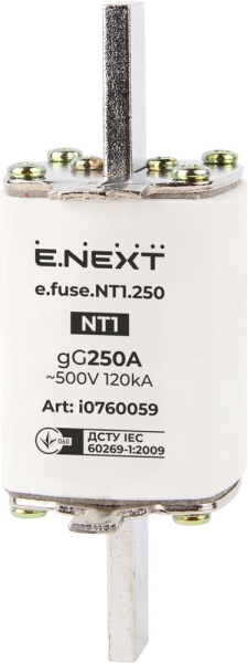 Стопяем предпазител e.fuse.NT1 250A габарит 1 E.NEXT