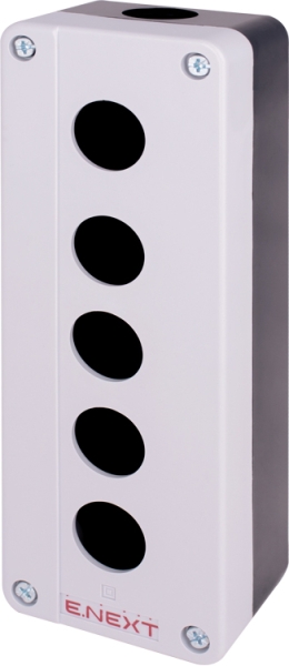 Housing for 5 buttons E.NEXT e.mb.box05 white-black IP40 p0810150