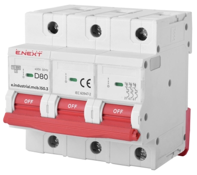 Întrerupător modular E.NEXT 3P 80A D 15kA