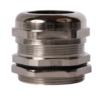 Kabelverschraubung aus Messing PG36, vernickelt, Schutzart IP65, E.NEXT
