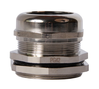 Kabelverschraubung aus Messing PG42, vernickelt, Schutzart IP65, E.NEXT