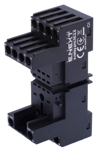 Socket for intermediate relay 10A 2CO DIN E.NEXT