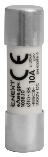 Фотоволтаичен предпазител 10x38 10A 1000V DC gPV E.NEXT