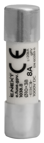 Fuse gPV 10x38 8A 1000V DC e.fuse.gpv.1038.8 E.NEXT