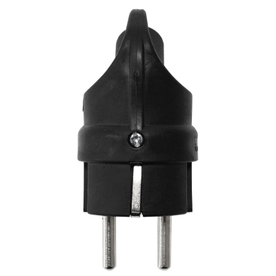 Rubber plug with angled outlet, 16 A, with protective contact, E.NEXT