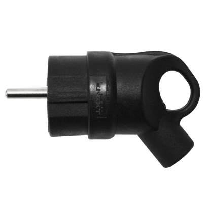 Rubber plug with angled outlet, 16 A, with protective contact, E.NEXT
