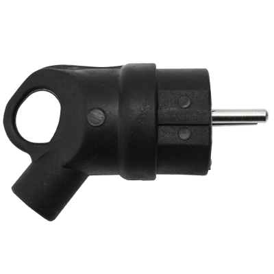 Rubber plug with angled outlet, 16 A, with protective contact, E.NEXT