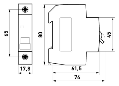 Modular circuit breaker 1P 32 A D 6kA, E.NEXT