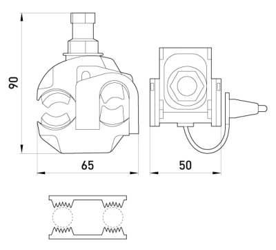 Drilling clamp for SIP 16–120 / 16–120 mm² E.NEXT