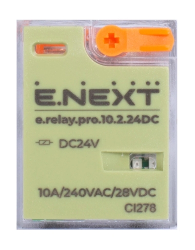 Междинно реле 10A 24V DC 2CO E.NEXT e.relay.pro
