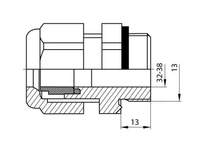 Кабелен щуцер PG42 месингов никелиран IP65 E.NEXT