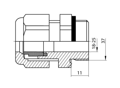 Cable gland PG29 brass nickel-plated IP65 E.NEXT