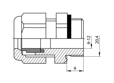 Kabelverschraubung PG13.5, Messing, vernickelt, Schutzart IP65, E.NEXT