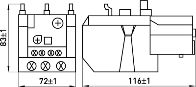 Thermal relay e.pro.ukh.3.65.3-4, 48–65 A, E.NEXT