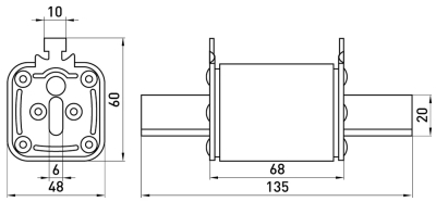 Wechselstromsicherung E.FUSE NT1, 160A (Größe 1)