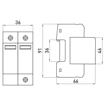 Surge protection device e.pro.spd.1+1C.275, 1P+NPE, class C, 20/40 kA E.NEXT