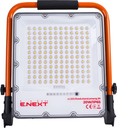 Akku-LED-Flutlicht E.LED.FLOOD.STAND.EMERG.20 E.NEXT
