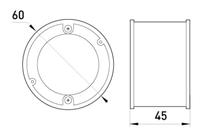 Mounting box E.DB.STAND.100 D60 for brick and concrete, single, pack of 100 pcs. E.NEXT