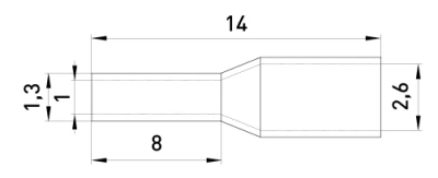 Isolierter Hülsenkabelschuh E.TERMINAL.STAND.E0508 blau, 0,5 mm², 100 Stück E.NEXT