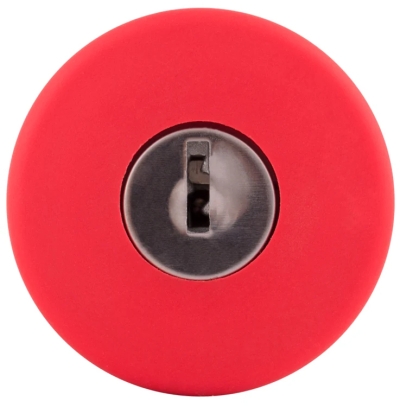Mushroom tip push button with rotary switch e.mb.bs142 red, 1NC E.NEXT
