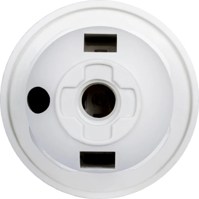 Пластмасов фасунг e.lamp E27.pl.бяла, E27 с гайка, бяла E.NEXT
