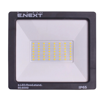 LED spotlight e.LED.flood.standart.50.6000, 50 W, 6000K, E.NEXT